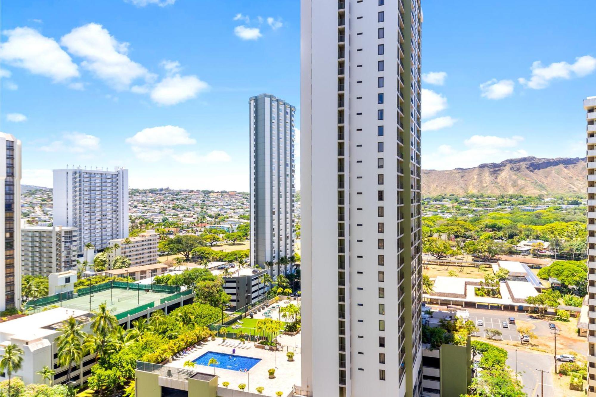 ホノルル Waikiki Banyan T1-19Th Fl King Size Bedヴィラ エクステリア 写真